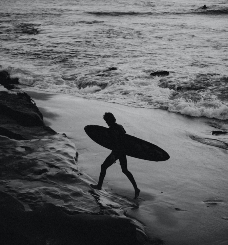 Surfer on beach