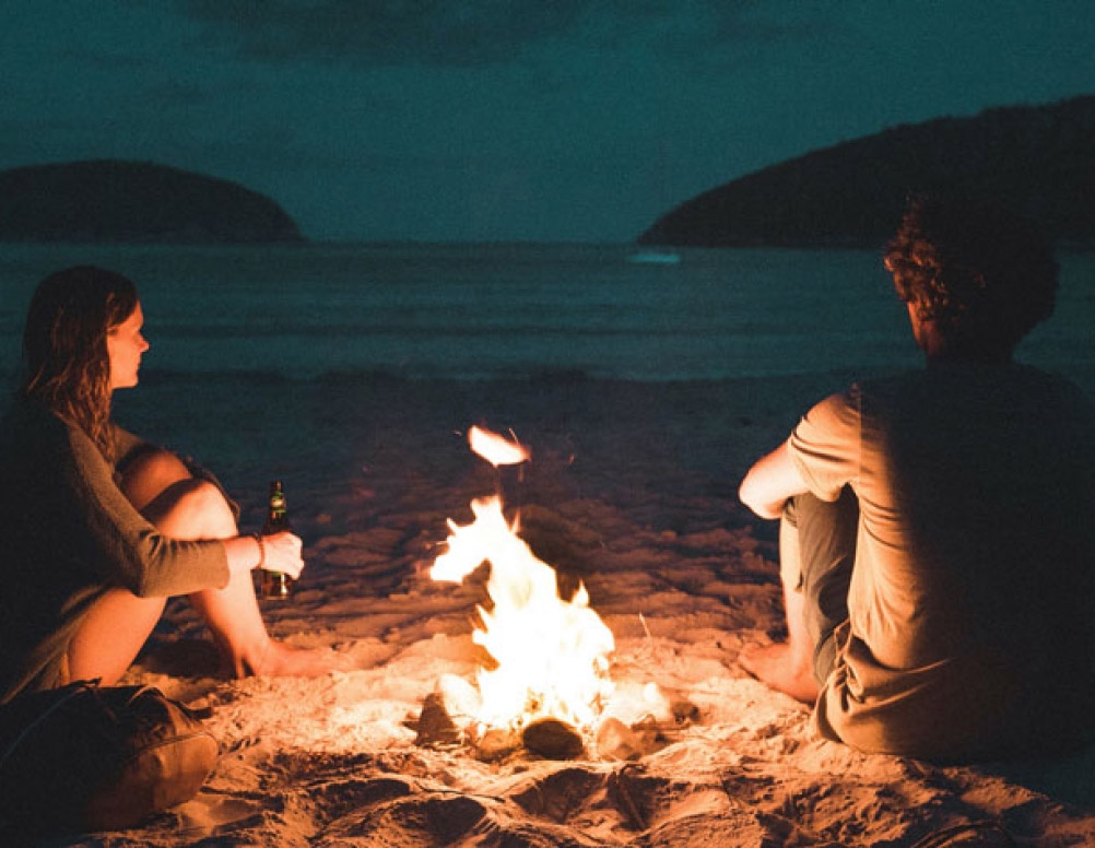 Bonfire at beach