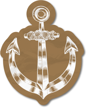 Anchor illustration sticker