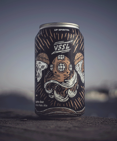 Animation of VSSL beer can being crushed