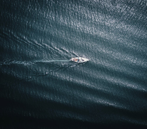 Boat in ocean